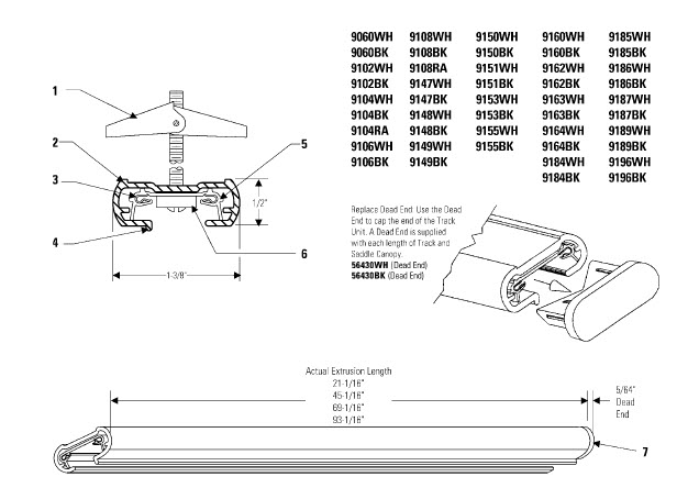 LIGHTOLIER 9104BK 4-IN RADIUS TRACK L