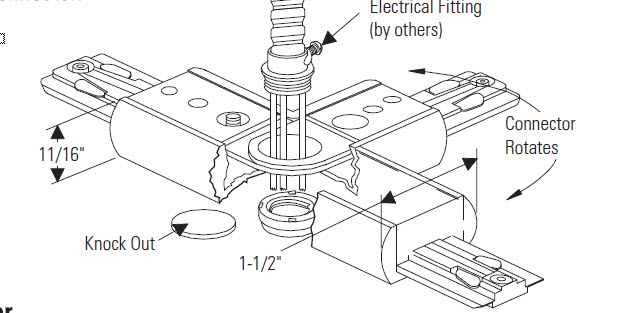 LIGHTOLIER 9155BK IN-LINE CONN W/FEED