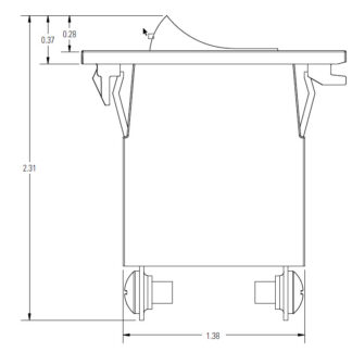 LIGHTOLIER 5 AMP BREAKER BLACK