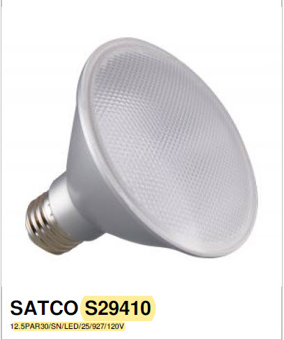 SATCO S29410 12.5PAR30/SN/LED/25/927/120